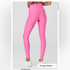 Alo Yoga Neon pink High-Waist 7/8 Airbrush Leggings